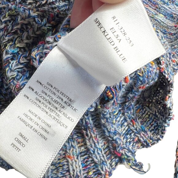 Rails Speckled Blue Elsa Sweater Multicolor Knit Long Sleeve Crewneck Size Small - Picture 10 of 12
